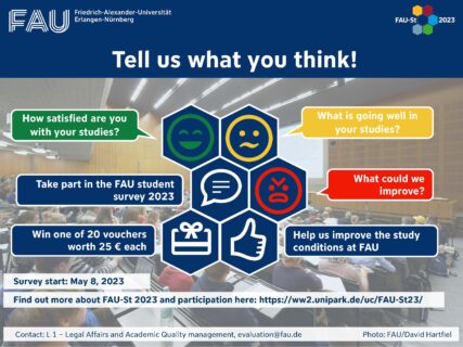 Towards entry "Until 18 June 2023: FAU student servey (FAU-St) 2023"